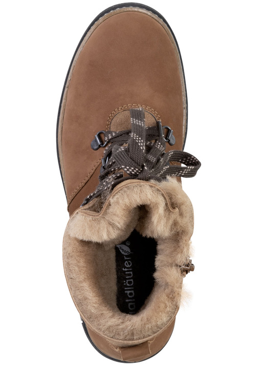 Stiefel & Stiefeletten - Waldläufer Schnür-Stiefelette mit kuscheligem Kragen aus Lammfell, in Größe 3 1/2 bis 8, in Farbe JEANSBLAU Ansicht 11