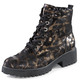 - Waldläufer Schnür-Stiefelette mit Leo-Print, in Größe 3 1/2 bis 8, in Farbe SCHWARZ-BRONZE – Farbe SCHWARZ-BRONZE – Ansicht 1
