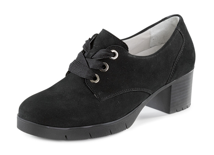 Schuhe - Waldläufer, bequemer Damen-Trotteur, Weite H, mit herausnehmbarem Fußbett, in Größe 3 1/2 bis 8, in Farbe SCHWARZ-BUNT Ansicht 4