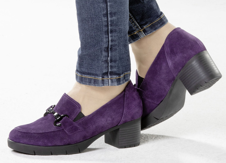 Pumps & Ballerina - Waldläufer, bequemer Damen-Trotteur, Weite H, mit herausnehmbarem Fußbett, in Größe 3 1/2 bis 8, in Farbe LILA Ansicht 4