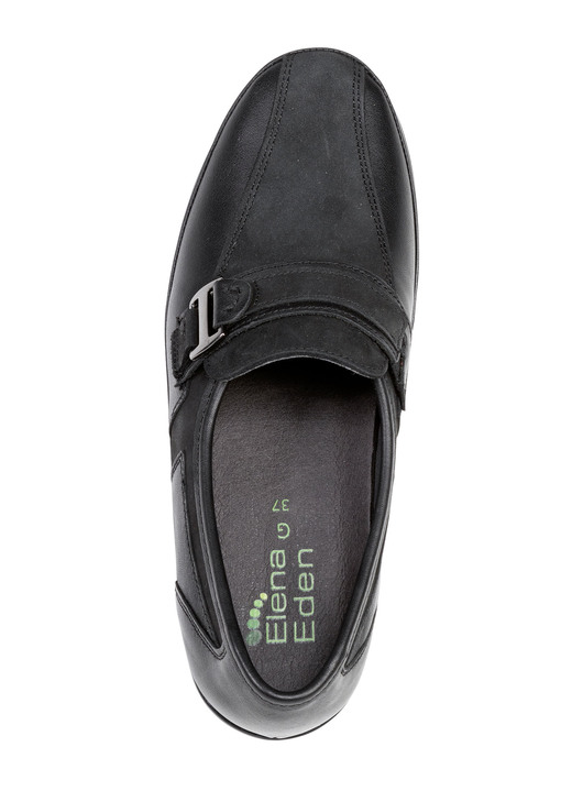 Slipper & Schnürschuhe - ELENA EDEN Slipper aus Nappaleder und geprägtem Lackleder, in Größe 036 bis 042, in Farbe SCHWARZ Ansicht 2