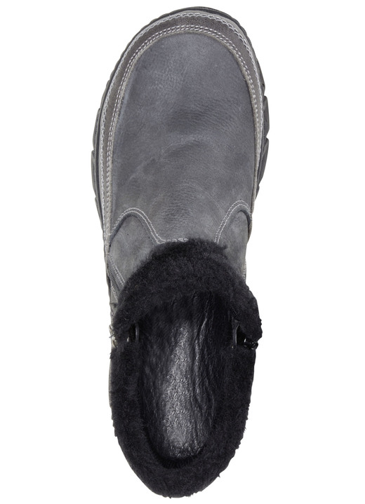 - ELENA EDEN-Bootie mit schwarzem Plüschkragen, in Größe 036 bis 042, in Farbe GRAU Ansicht 5