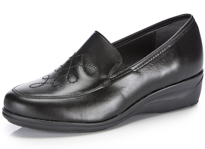 - ELENA EDEN Slipper mit Ziersteppung, in Größe 036 bis 042, in Farbe SCHWARZ Ansicht 1