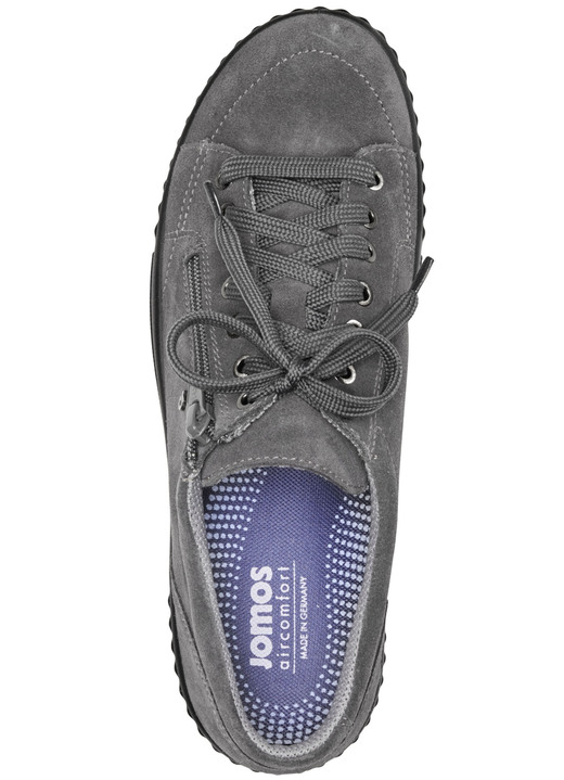 Slipper & Schnürschuhe - Schnürschuh aus hochwertigem Rind-Veloursleder, in Größe 036 bis 042, in Farbe GRAFIT Ansicht 2