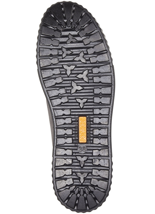 Slipper & Schnürschuhe - Schnürschuh aus hochwertigem Rind-Veloursleder, in Größe 036 bis 042, in Farbe GRAFIT Ansicht 3