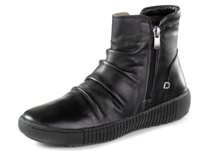 - Gemini Bootie mit flotter Raffung, in Größe 036 bis 042, in Farbe SCHWARZ Ansicht 1