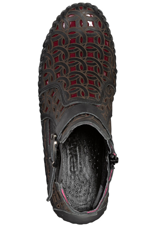 Stiefel & Stiefeletten - Gemini, sommerliche Damen-Boots, Weite G, mit herausnehmbarem Fußbett, in Größe 035 bis 042, in Farbe WEISS-SCHWARZ Ansicht 7