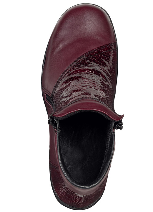 - ELENA EDEN Bootie aus teilweise reptilgeprägtem Nappaleder, in Größe 035 bis 042, in Farbe BURGUND Ansicht 2