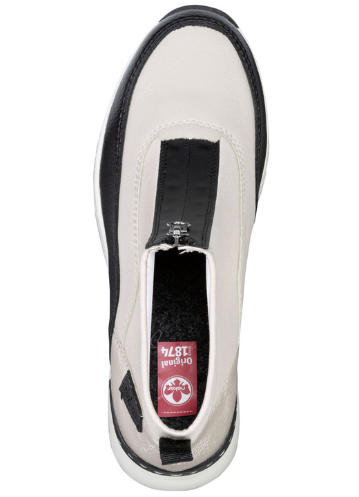Stiefel & Stiefeletten - Rieker, stylische Damen-Boots, Weite G, mit Reißverschluss, in Größe 036 bis 042, in Farbe ECRU-SCHWARZ Ansicht 2