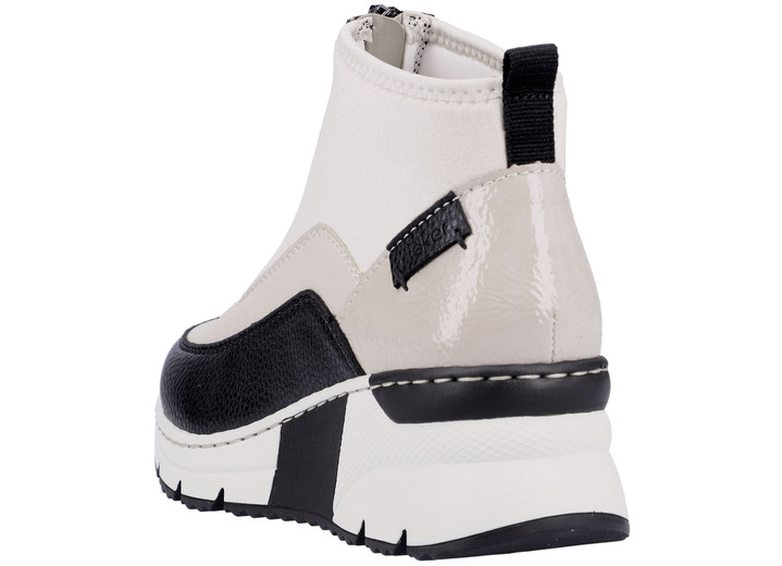 Stiefel & Stiefeletten - Rieker, stylische Damen-Boots, Weite G, mit Reißverschluss Ansicht 6 Stiefel & Stiefeletten - Rieker, stylische Damen-Boots, Weite G, mit Reißverschluss, in Größe 036 bis 042, in Farbe ECRU-SCHWARZ Ansicht 6
