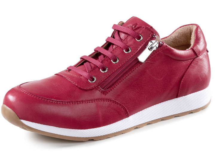- Andrea Conti Schnür-Sneaker  aus weichem Nappaleder, in Größe 036 bis 042, in Farbe ROT Ansicht 1