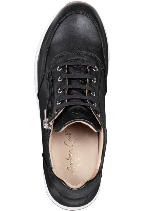 - Andrea Conti Schnür-Sneaker  aus weichem Nappaleder, in Größe 036 bis 042, in Farbe SCHWARZ Ansicht 2
