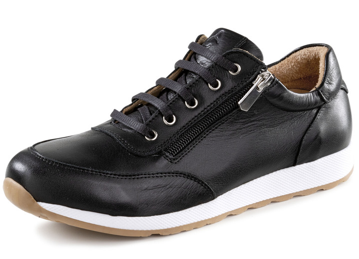 - Andrea Conti Schnür-Sneaker  aus weichem Nappaleder, in Größe 036 bis 042, in Farbe SCHWARZ Ansicht 1