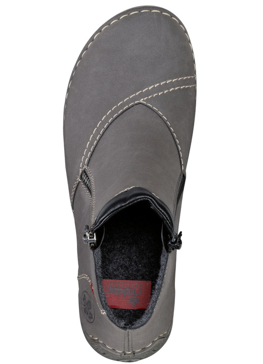 Stiefel & Stiefeletten - Rieker Bootie aus schattiertem Synthetikmaterial, in Größe 036 bis 042, in Farbe GRAU-SCHWARZ Ansicht 2