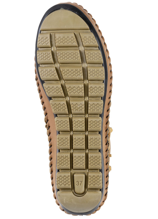 Stiefel & Stiefeletten - Gemini Mokassin-Stefelette mit Knitter-Struktur, in Größe 036 bis 042, in Farbe JEANS Ansicht 6