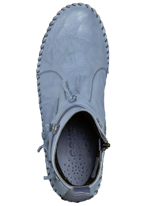 Stiefel & Stiefeletten - Gemini Mokassin-Stiefelette mit Knitter-Struktur, in Größe 036 bis 042, in Farbe JEANS Ansicht 2