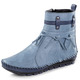 Stiefel & Stiefeletten - Gemini Mokassin-Stiefelette mit Knitter-Struktur, in Größe 036 bis 042, in Farbe JEANS – Farbe JEANS – Ansicht 1
