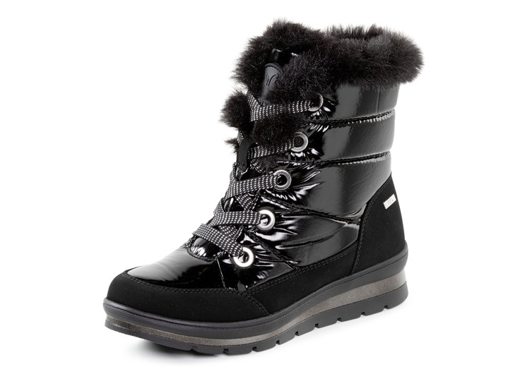 Stiefel & Stiefeletten - ELENA EDEN, gefütterte Damen-Boots, Winterschuhe, Weite G, mit herausnehmbarem Fußbett, in Größe 3 1/2 bis 8, in Farbe PERLWEISS-GRAU Ansicht 6