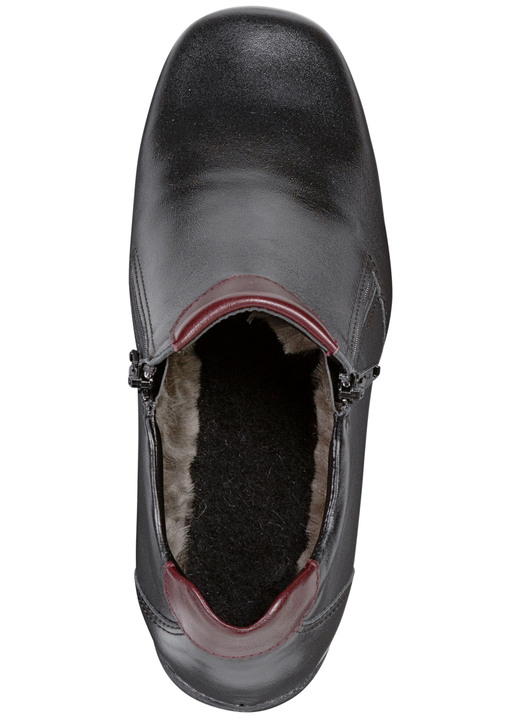 Stiefel & Stiefeletten - ELENA EDEN, gefütterte Damen-Boots, Winterschuhe, Weite H, mit Lammfell, in Größe 036 bis 042, in Farbe SCHWARZ-BORDEAUX Ansicht 2