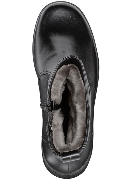 Stiefel & Stiefeletten - ELENA EDEN, gefütterte Damen-Stiefeletten, Winterschuhe, Weite H, mit Lammfell, in Größe 036 bis 041, in Farbe SCHWARZ Ansicht 2