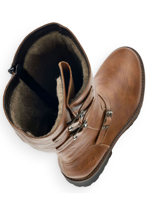 Stiefel & Stiefeletten - Remonte, gefütterte Damen-Stiefel, Winterschuhe, Weite G, mit Lammfell Ansicht 7 Stiefel & Stiefeletten - Remonte, gefütterte Damen-Stiefel, Winterschuhe, Weite G, mit Lammfell, in Größe 036 bis 042, in Farbe COGNAC Ansicht 7