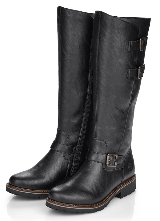 Stiefel & Stiefeletten - Remonte, gefütterte Damen-Stiefel, Winterschuhe, Weite G, mit Lammfell, in Größe 036 bis 042, in Farbe SCHWARZ Ansicht 5