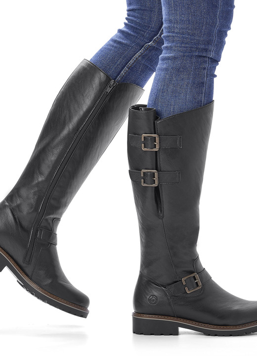 Stiefel & Stiefeletten - Remonte, gefütterte Damen-Stiefel, Winterschuhe, Weite G, mit Lammfell, in Größe 036 bis 042, in Farbe SCHWARZ Ansicht 7