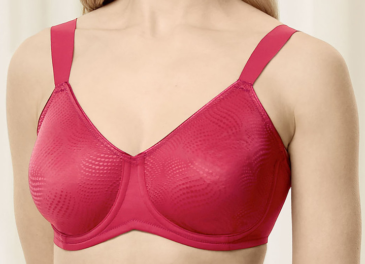 T-Shirt BH - Triumph-Essential Minimizer Bügel-BH, in Größe 075 bis 095, in Cup C, in Farbe KARMINROT Ansicht 1