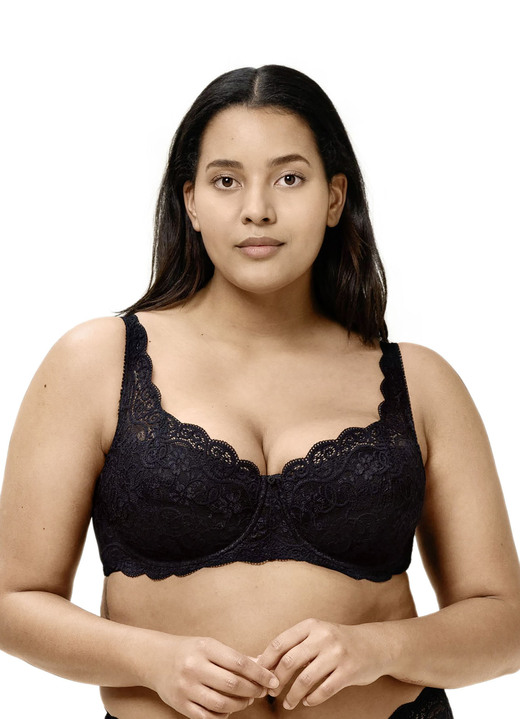 Bügel-BH - Triumph Amourette Bügel-BH mit Elastikspitze, in Größe 075 bis 095, in Cup C, in Farbe WEISS Ansicht 6