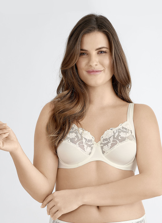 Wäsche - Felina Bügel-BH mit Stickereispitze, in Größe 075 bis 110, in Cup B, in Farbe WEISS Ansicht 6