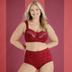 BH mit Spitze - Miss Mary BH mit elastischen Spitzeneinsätzen, in Größe 080 bis 120, in Cup C, in Farbe WEISS – Farbe ROT – Ansicht 2