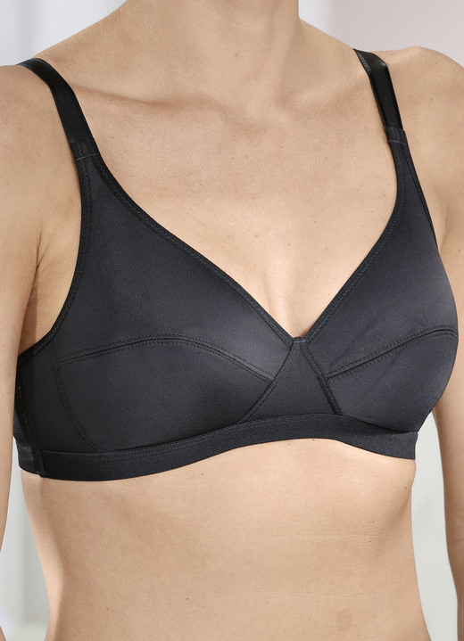 Damenwäsche - Zweierpack Playtex-BH mit weichem Unterbrustband, in Größe 075 bis 095, in Cup C, in Farbe 1X SCHWARZ, 1X WEISS Ansicht 1