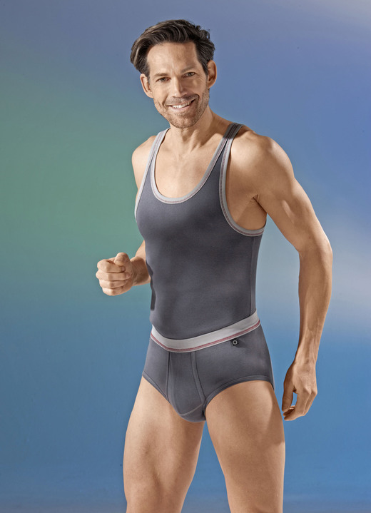 - Pfeilring, Dreierpack Slips aus Feinripp, grafit, in Größe 005 bis 012, in Farbe GRAFIT Ansicht 2