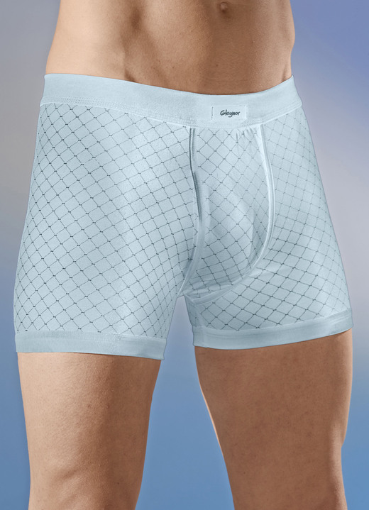 Slips & Unterhosen - Viererpack Unterhosen aus Feinjersey, mit Eingriff, in Größe 005 bis 011, in Farbe 2X MARINE-BEIGE, 2X HELLBLAU-MARINE Ansicht 2