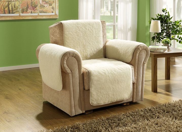 Sessel- & Sofaüberwürfe - Nicht rutschende Sessel- und Sofaschoner, in Größe 101 (Sesselschoner, 50x150 cm) bis 865 (2 Armlehnenschoner, 50x 70 cm), in Farbe CAMEL Ansicht 2