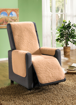 Sessel- & Sofaüberwürfe - Nicht rutschende Sessel- und Sofaschoner, in Größe 101 (Sesselschoner, 50x150 cm) bis 865 (2 Armlehnenschoner, 50x 70 cm), in Farbe CAMEL – Farbe CAMEL – Ansicht 