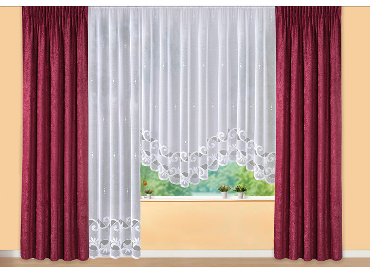 Klassisch - Leichter Lang-Store mit Automatikfaltenband Ansicht 3 Klassisch - Leichter Lang-Store mit Automatikfaltenband, in Größe 236 (H225xB300 cm) bis 298 (H245xB600 cm), in Farbe WEISS Ansicht 3