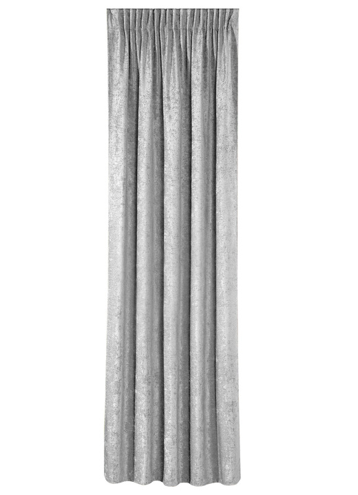 Klassisch - Thermo-Chenille-Verdunkelungsschal mit Multifunktionsband, in Größe 365 (H145xB135 cm) bis 456 (H245xB135 cm), in Farbe GRAU Ansicht 1