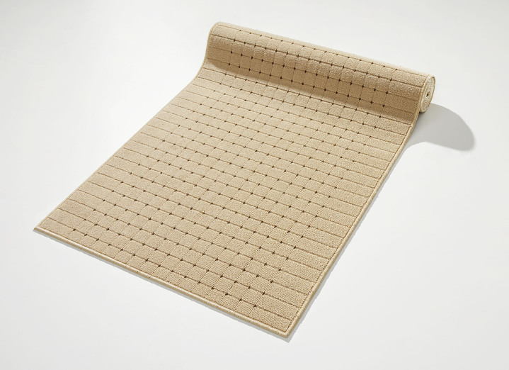 Teppiche - Läufer in Wunschlänge mit rutschhemmender Latex-Rückseite, in Größe 102 (67 cm breit) bis 106 (100 cm breit), in Farbe BEIGE Ansicht 1