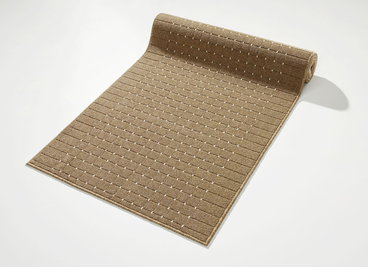 Teppiche - Läufer in Wunschlänge mit rutschhemmender Latex-Rückseite, in Größe 102 (67 cm breit) bis 106 (100 cm breit), in Farbe BEIGE Ansicht 2