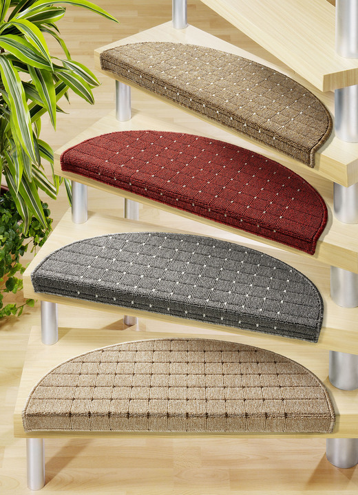 Teppiche - Stufenmatten mit rutschhemmender Latex-Rückseite, in Größe 151 (Stufenmatten, 2er-Pack) bis 325 (Stufenmatten, 15er-Pack), in Farbe BEIGE