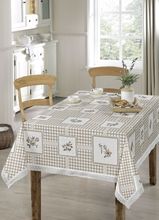 Gartentischdecken - Pflegeleichte Wachstuch-Tischdecke, in Größe 108 (Tischdecke, 80/ 80 cm) bis 140 (Tischdecke, 140/210 cm), in Farbe ROT Ansicht 5