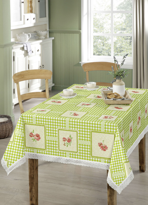 Gartentischdecken - Pflegeleichte Wachstuch-Tischdecke, in Größe 108 (Tischdecke, 80/ 80 cm) bis 140 (Tischdecke, 140/210 cm), in Farbe ROT Ansicht 7