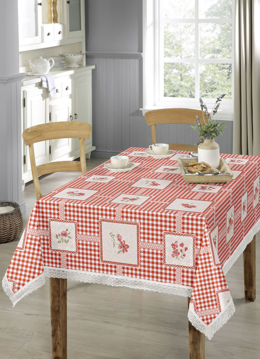 Gartentischdecken - Pflegeleichte Wachstuch-Tischdecke, in Größe 108 (Tischdecke, 80/ 80 cm) bis 140 (Tischdecke, 140/210 cm), in Farbe BLAU Ansicht 3