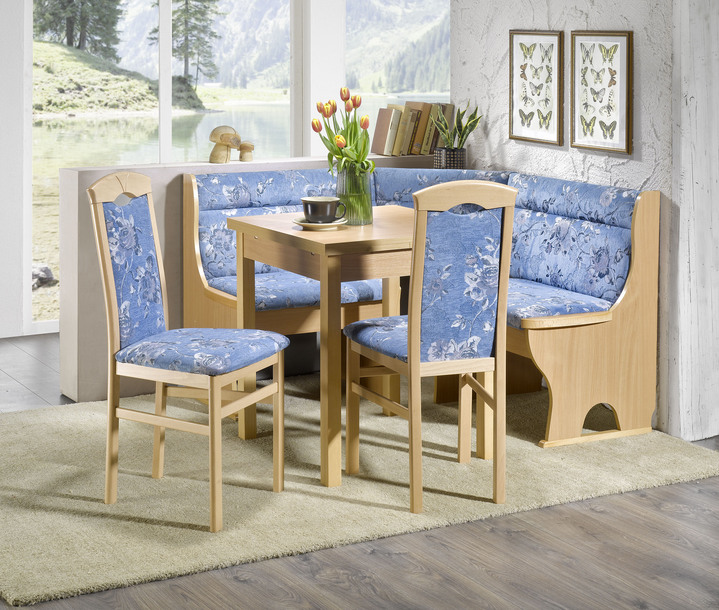 Esstische - Esszimmermöbel aus massiven Buchenholz, in Farbe BUCHE-BLAU, in Ausführung Stühle, 2er-Set Ansicht 1