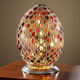 Tischleuchten - Tischleuchte in Eiform mit faszinierendem Mosaik-Effekt, in Farbe ROT-GOLD