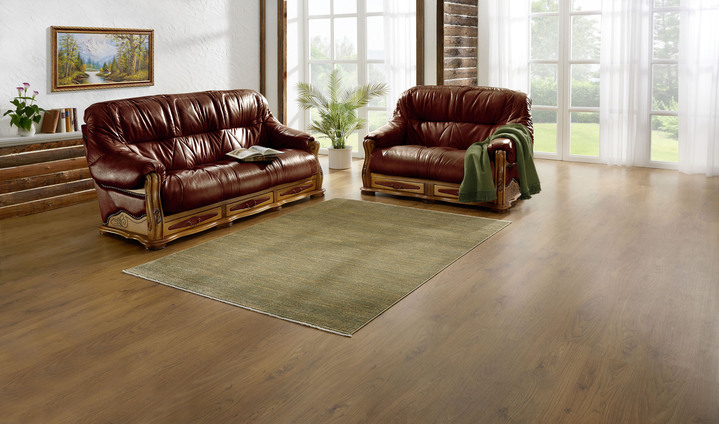 Polstergruppen - Italienische Polstermöbel mit Bezug aus echtem Leder, in Farbe CREME, in Ausführung Hocker Ansicht 9