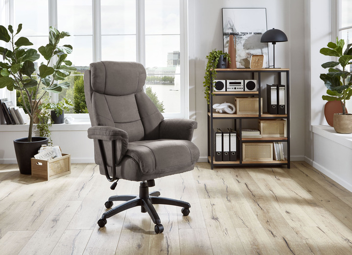 Chefsessel / Bürostuhl - Komfortabler XXL-Chefsessel Ansicht 3 Chefsessel / Bürostuhl - Komfortabler XXL-Chefsessel, in Farbe GRAU Ansicht 3