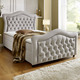 Boxspringbetten - Boxspringbett mit gepolsterten Kopf- und Fußteil – Farbe BEIGE Boxspringbetten - Boxspringbett mit gepolsterten Kopf- und Fußteil, in Farbe BEIGE
