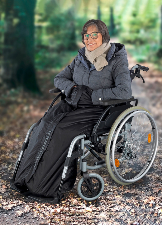 Mobilität - Rollstuhl-Wärmesack hält trocken und warm bei Schmuddelwetter, in Farbe SCHWARZ Ansicht 1